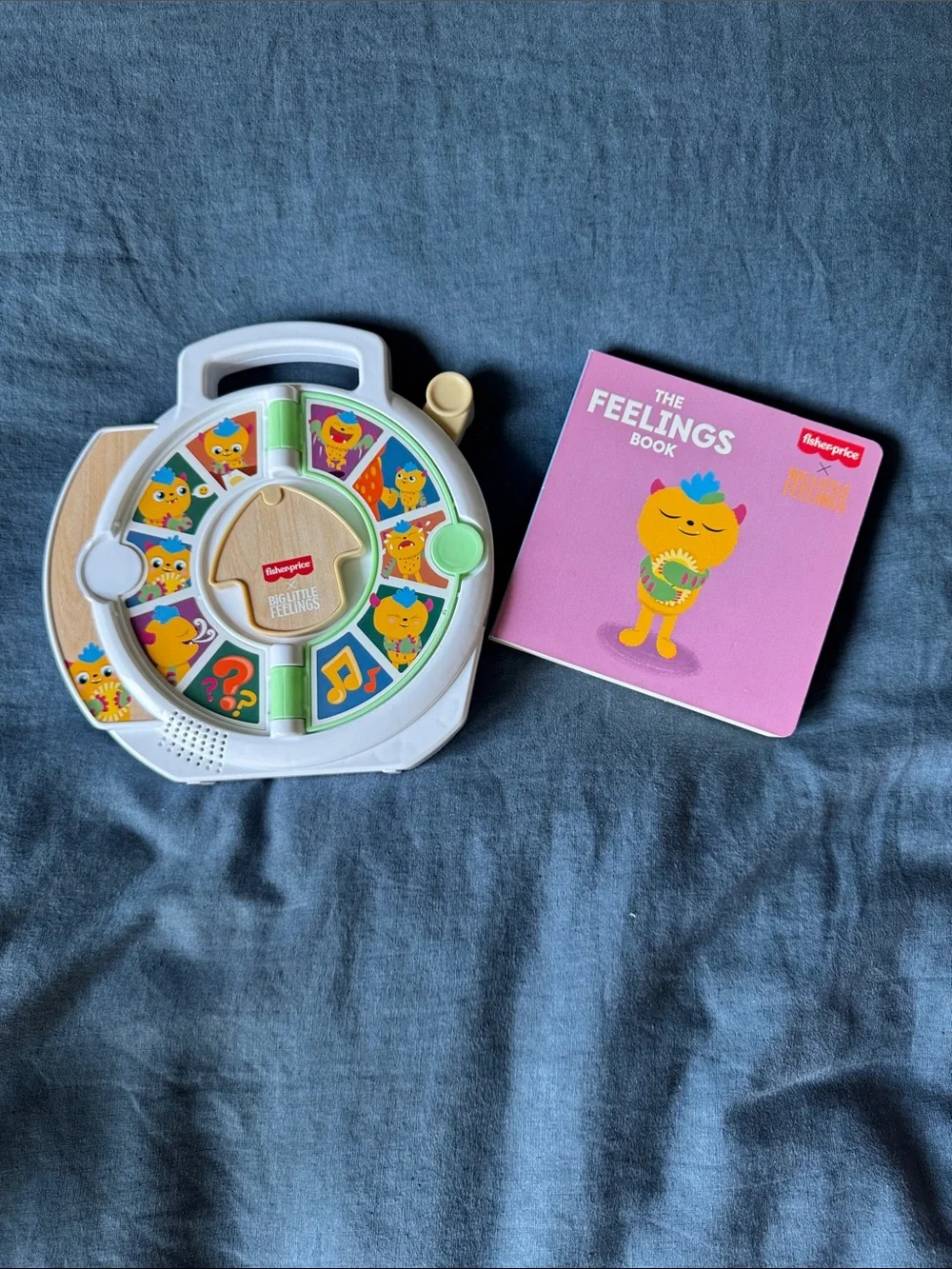 Fisher-Price Big Little Feelings Board Book with l Interactive Spinner